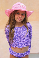 Girls long sleeve rashie crop set