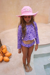 Girls long sleeve rashie crop set