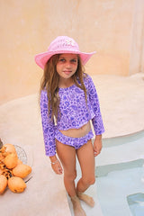 Girls long sleeve rashie crop set