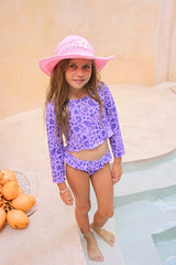 Girls long sleeve rashie crop set