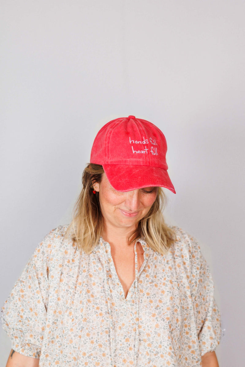 Heart full Adults Cap - Watermelon