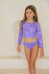 Girls long sleeve rashie crop set