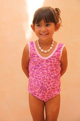 Girls retro full piece swimsuit