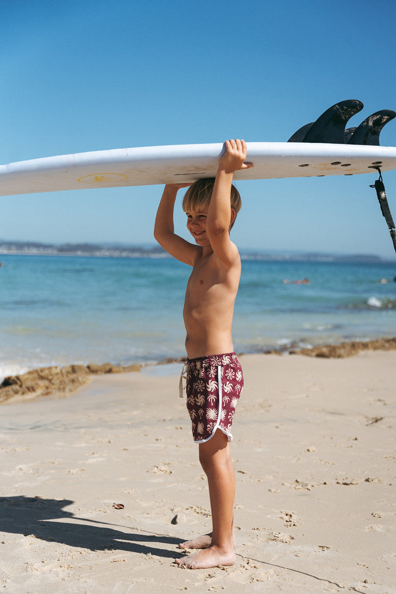 SALTY SWIMWEAR | BOARDSHORTS  | BURGENDY