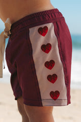 Alby | Board Shorts | Flaming Hearts