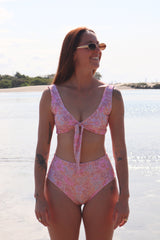 Sustainable swimwear Womens Bikini floral pink