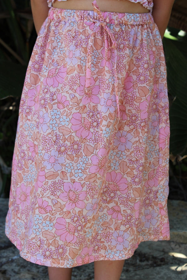 Winnie Midi Skirt - Azalea